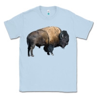 Dusty Blue Bison Buffalo Classic Tee - LillyAllenDesigns