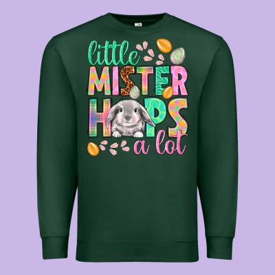 Little Mister Hops A Lot Premium Sweatshirt Designed By Nancycooperartshop