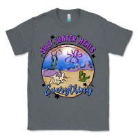 Charcoal Heather salt water heals everything Classic Tee - MaliasSmallBusiness