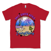 Red salt water heals everything Classic Tee - MaliasSmallBusiness