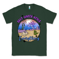 Sports Green salt water heals everything Classic Tee - MaliasSmallBusiness