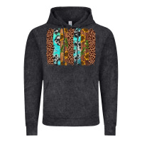 Vintage Black sunflower cactus leopard brushstroke Vintage Hoodie - AdoDesignShop
