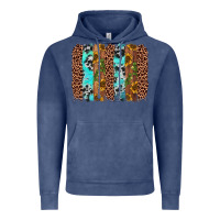 Vintage Denim sunflower cactus leopard brushstroke Vintage Hoodie - AdoDesignShop