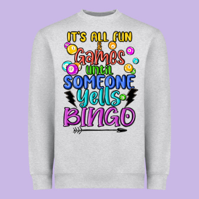 Bingo Heavyweight Sweatshirt Designed By Maliassmallbusiness