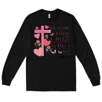 Black we love because he first loved us Long Sleeve Tee - MaliasSmallBusiness