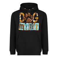Black Dog Mini with Paw Heavyweight Hoodie - texasbilliewilder
