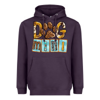 Plum Dog Mini with Paw Heavyweight Hoodie - texasbilliewilder