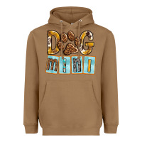 Toasted Coconut Dog Mini with Paw Heavyweight Hoodie - texasbilliewilder