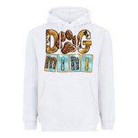 White Dog Mini with Paw Heavyweight Hoodie - texasbilliewilder