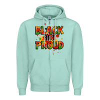 Seafoam black and proud Zipper Hoodie - LillyAllenDesigns