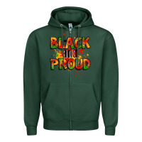 Sports Green black and proud Zipper Hoodie - LillyAllenDesigns