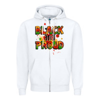 White black and proud Zipper Hoodie - LillyAllenDesigns
