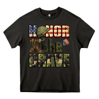 Asphalt Honor the brave 4th of july Heavy Core Tee - CowGirlArtShop