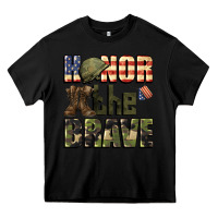 Black Honor the brave 4th of july Heavy Core Tee - CowGirlArtShop
