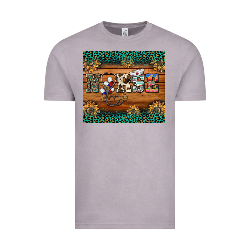Western Nurse Glitter Leopard Sunflowers Vintage Tee by BarkalooDesign | Teevron