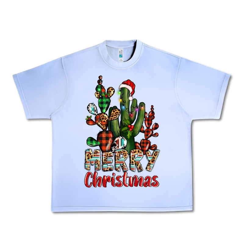 Merry Christmas Cactus Western Urban Heavy Tee by BarkalooDesign | Teevron