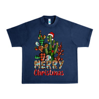 Navy merry christmas cactus western Urban Heavy Tee - BarkalooDesign