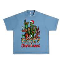 Pebble Blue merry christmas cactus western Urban Heavy Tee - BarkalooDesign
