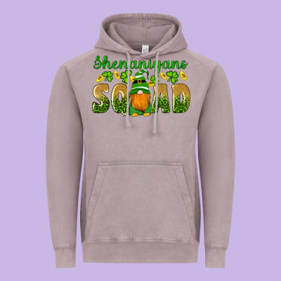 Shenanigans Squad Gnomes Shamrock Gold Leopard Glitter Vintage Hoodie Designed By Artiststas