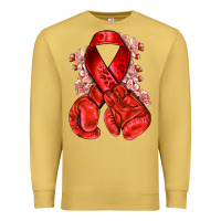 Antique Gold Red ribbon with boxing gloves Premium Sweatshirt - NancyCooperArtShop