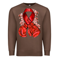 Chestnut Red ribbon with boxing gloves Premium Sweatshirt - NancyCooperArtShop