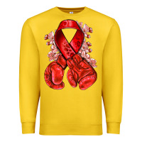 Lemon Red ribbon with boxing gloves Premium Sweatshirt - NancyCooperArtShop