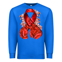 True Royal Red ribbon with boxing gloves Premium Sweatshirt - NancyCooperArtShop