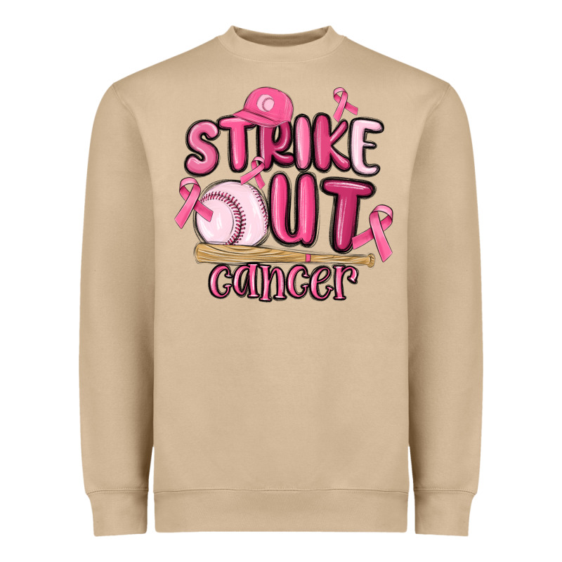 Strike Out Cancer Baseball Heavyweight Sweatshirt by MaliasSmallBusiness | Teevron