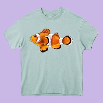 Clown Fish Side Heavy Core Tee Designed By Barkaloodesign
