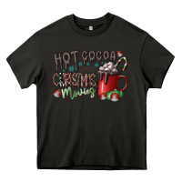 Asphalt hot cocoa and christmas movies Heavy Core Tee - CowhideDigitalArt