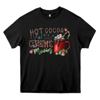Black hot cocoa and christmas movies Heavy Core Tee - CowhideDigitalArt
