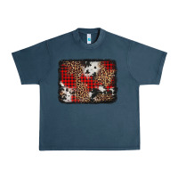 Midnight Navy distressed cowhide leopard christmas background Urban Heavy Tee - Jasminsmagicworld