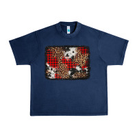 Navy distressed cowhide leopard christmas background Urban Heavy Tee - Jasminsmagicworld