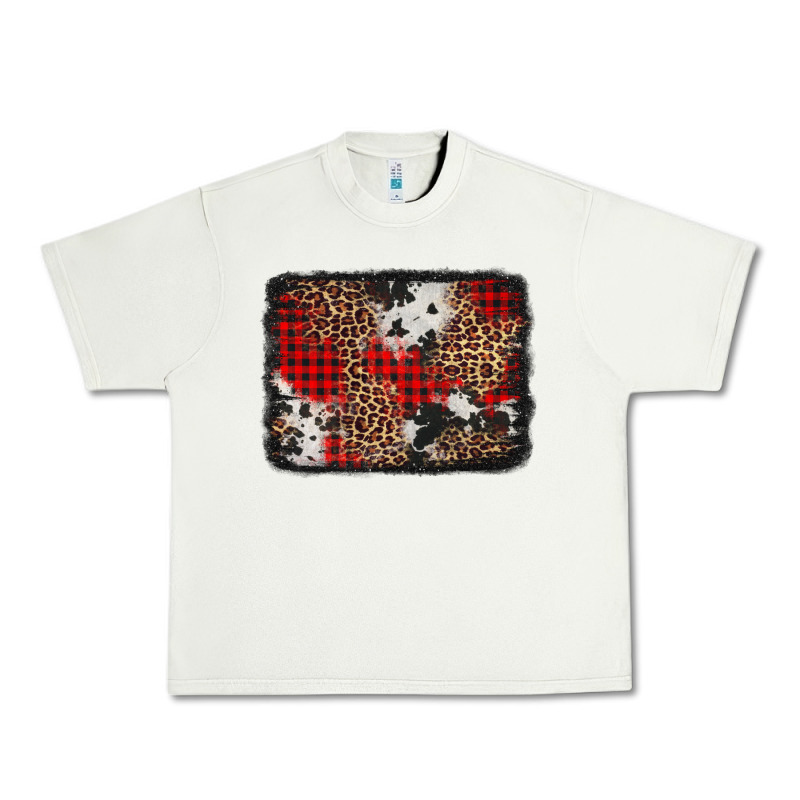 Distressed Cowhide Leopard Christmas Background Urban Heavy Tee by Jasminsmagicworld | Teevron