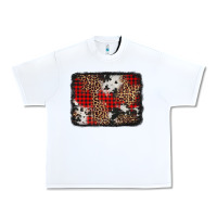 White distressed cowhide leopard christmas background Urban Heavy Tee - Jasminsmagicworld
