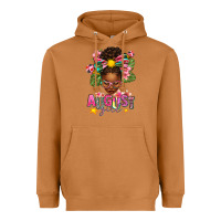 August Girl Afro Woman Summer Heavyweight Hoodie | Teevron