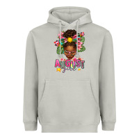 Moon Dust August Girl Afro Woman Summer Heavyweight Hoodie - texasbilliewilder