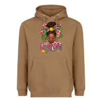Toasted Coconut August Girl Afro Woman Summer Heavyweight Hoodie - texasbilliewilder