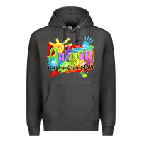 Charcoal Heather Autism accept understand love Premium Hoodie - NancyCooperArtShop