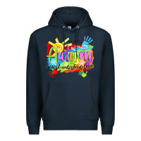 Navy Autism accept understand love Premium Hoodie - NancyCooperArtShop