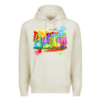 Oatmeal Heather Autism accept understand love Premium Hoodie - NancyCooperArtShop