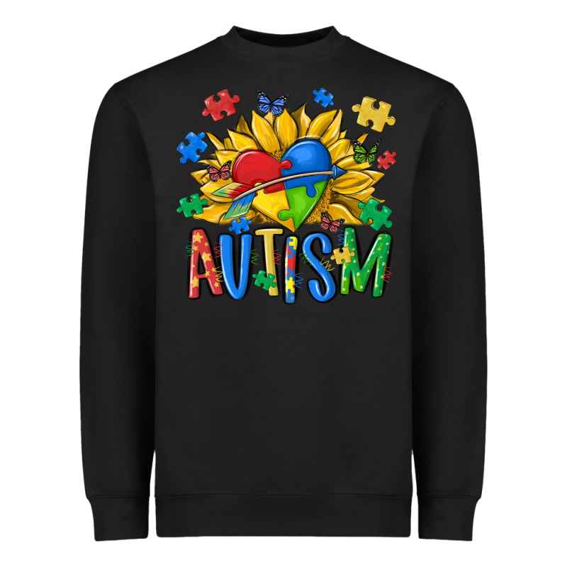 Austism Sunflower Heavyweight Sweatshirt by MaliasSmallBusiness | Teevron