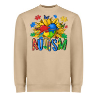 Mushroom austism sunflower Heavyweight Sweatshirt - MaliasSmallBusiness
