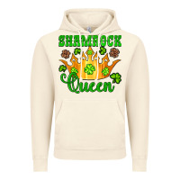 Vintage Artic shamrock queen crown leopard glitter Vintage Hoodie - Artiststas