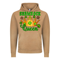 Vintage Camel shamrock queen crown leopard glitter Vintage Hoodie - Artiststas