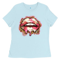 Volleyball Lips Ladies Tee | Teevron
