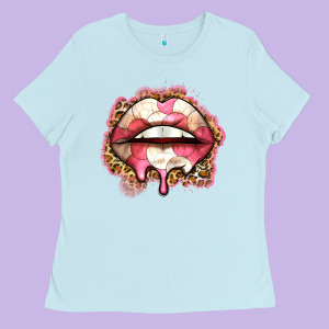 Volleyball Lips Ladies Tee Designed By Zillion Design Studio