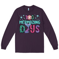 Plum 100 mermazing days Long Sleeve Tee - MaliasSmallBusiness