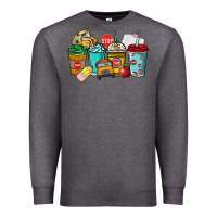 Charcoal Heather school bus driver coffee cups Premium Sweatshirt - NancyCooperArtShop