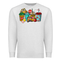Oatmeal Heather school bus driver coffee cups Premium Sweatshirt - NancyCooperArtShop